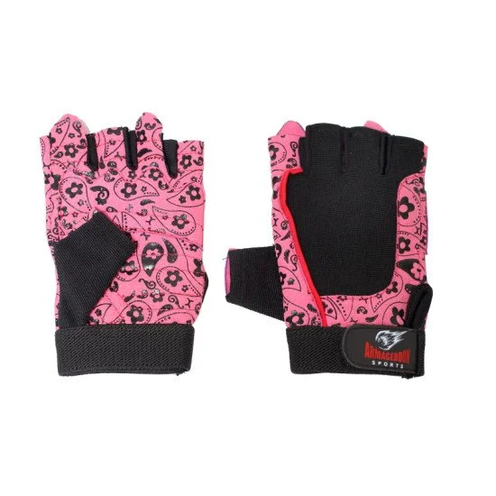 Дамски фитнес ръкавици ARMAGEDDON SPORTS Flower Pink