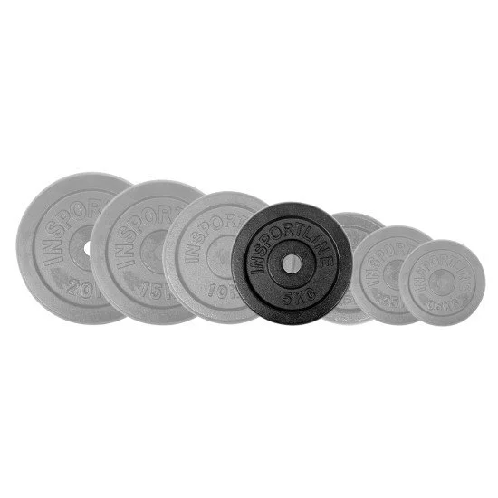 Чугунен диск inSPORTline Castblack 5 кг Чугунен диск inSPORTline Castblack 5 кг