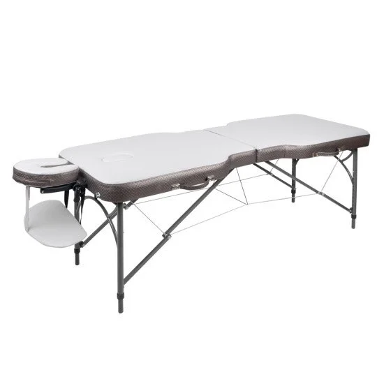Алуминиева масажна маса inSPORTline Kiyora 186 × 70 × 62.5–85.5 см - Бял-Сив