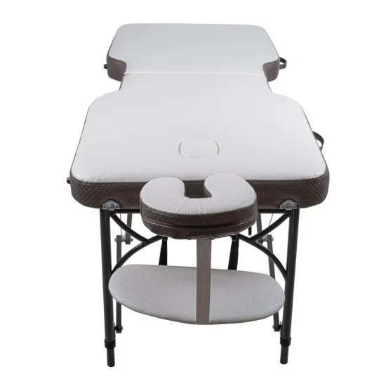Алуминиева масажна маса inSPORTline Kiyora 186 × 70 × 62.5–85.5 см - Бял-Сив