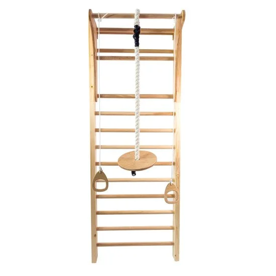 Букова шведска стена с аксесоари YAKO Standard 250x80 см