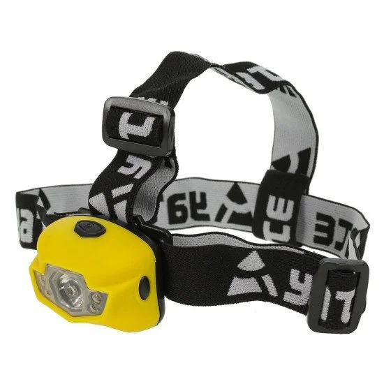 Челник YATE Panter 3W Cree+2LED, Жълт