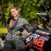 Дамско лятно мото яке W-TEC Jelsa - Сив-Жълт