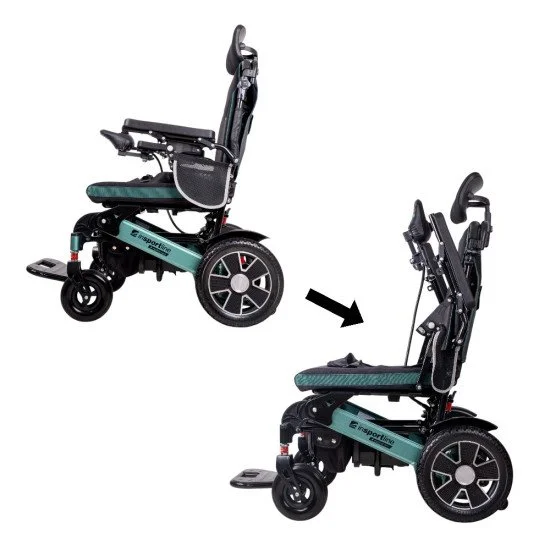Електрическа инвалидна количка inSPORTline Hawkie Evo II с регулируема облегалка 700W﻿