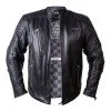 Мъжко кожено мото яке W-TEC Elcabron - Черен