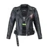 Кожено мото яке W-TEC Black Heart Perfectis, Черен