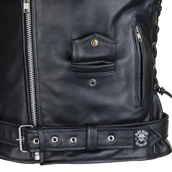Кожено мото яке W-TEC Black Heart Perfectis, Черен