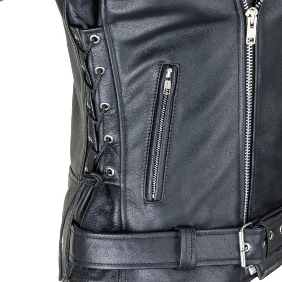Кожено мото яке W-TEC Black Heart Perfectis, Черен