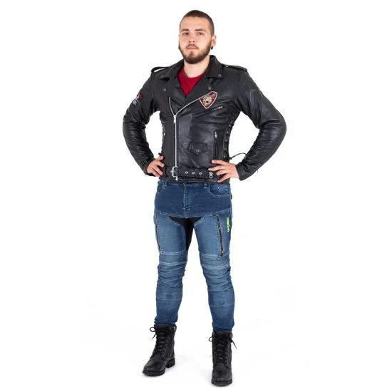 Кожено мото яке W-TEC Black Heart Perfectis, Черен