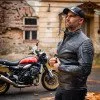 Мъжко кожено мото яке W-TEC Mungelli EVO - Черен-Кафяв