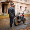 Мъжко кожено мото яке W-TEC Mungelli EVO - Черен-Кафяв
