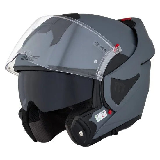 Модуларна мото каска W-TEC Sabron P/J - Сив