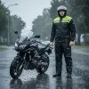 Мото дъждобран W-TEC Nowet - Черен-Флуо