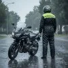 Мото дъждобран W-TEC Nowet - Черен-Флуо