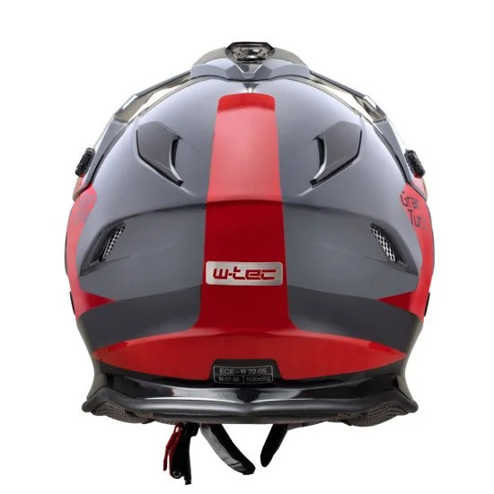 Мото каска W-TEC V331 PR Graphic - Червен - Сив