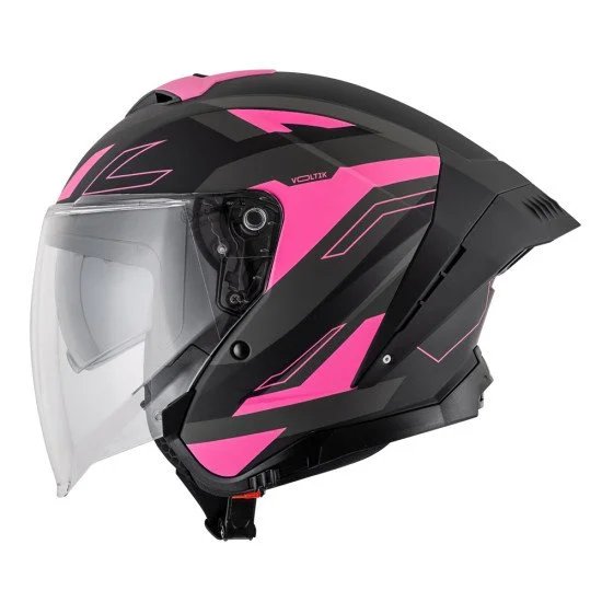 Мото каска W-TEC Voltik Shockrose - Черен-Розов Мото каска W-TEC Voltik Shockrose - Черен-Розов