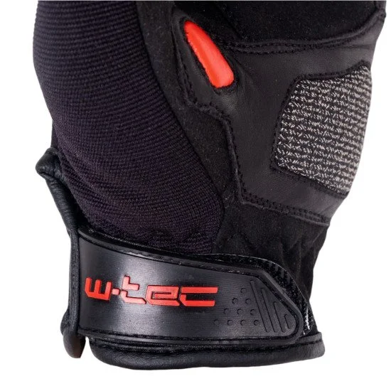 Мото ръкавици W-TEC Valelungo – черно-червени
