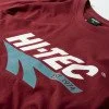 Мъжка тениска HI-TEC Retro, Тъмночервен