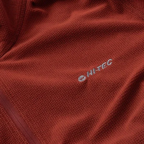 Мъжки полар HI-TEC Damis II Full Zip- Червен