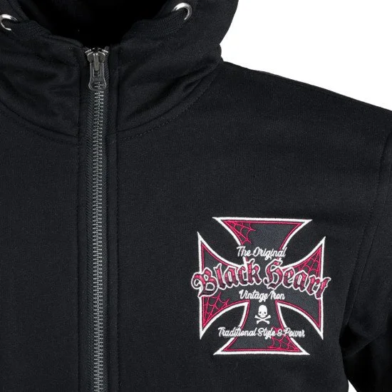 Мъжки суитшърт W-TEC Black Heart Vintage Iron Hoodie
