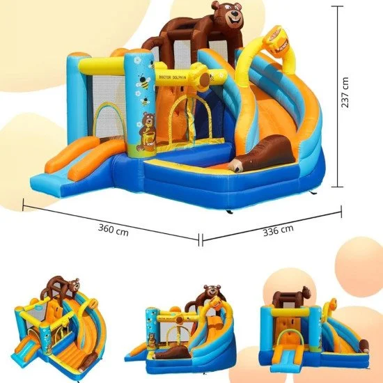 Детски надуваем батут Doctor Dolphin Honey Bear 72069