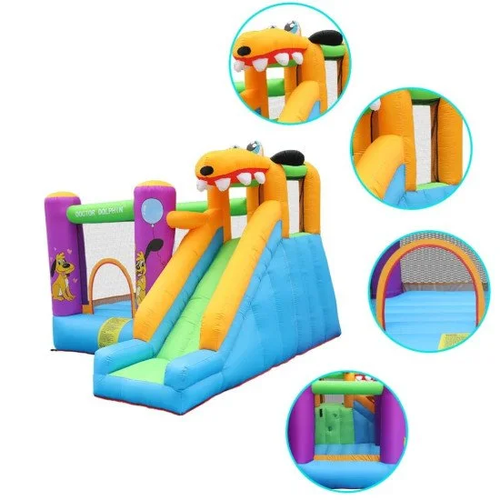 Надуваем батут с пързалка Doctor Dolphin Puppy Slide 72007