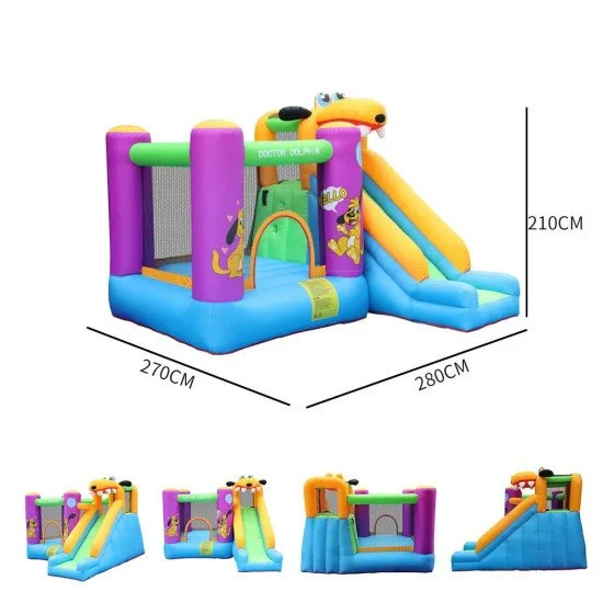 Надуваем батут с пързалка Doctor Dolphin Puppy Slide 72007