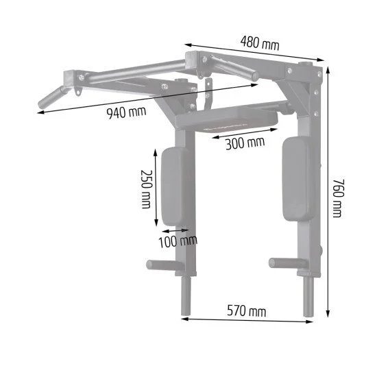 Лост за стена inSPORTline L-Bar Лост за стена inSPORTline L-Bar