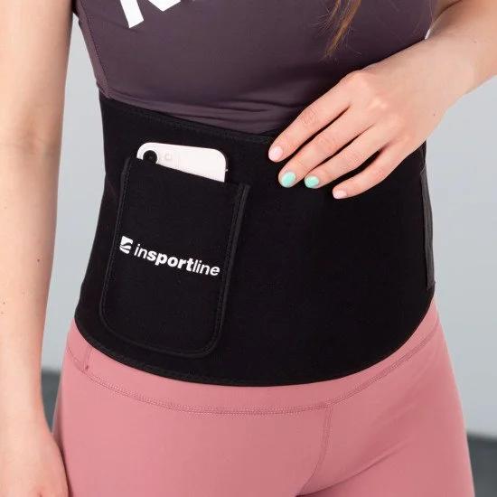 Неопренов колан inSPORTline Waistpire - Черен