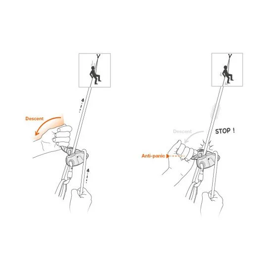 Осигурител с блокираща функция и функция анти паника PETZL Grigri+ Осигурител с блокираща функция и функция анти паника PETZL Grigri+