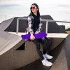 Пени борд Light Aspy със светещи колела, Лилав