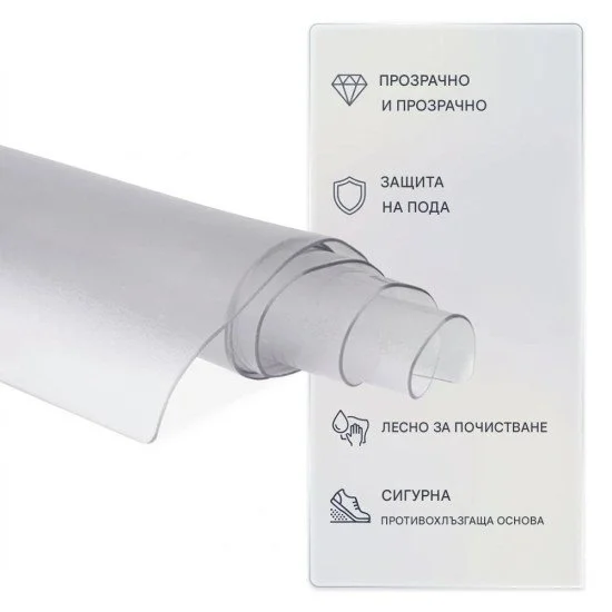 Предпазна постелка за фитнес inSPORTline Proteko Clear 140x70x0.15 см