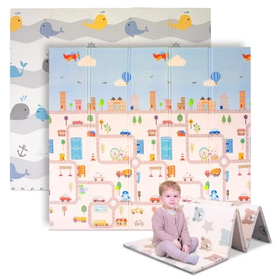Сгъваема постелка за игра inSPORTline Michlino 180x200x1,2 см
