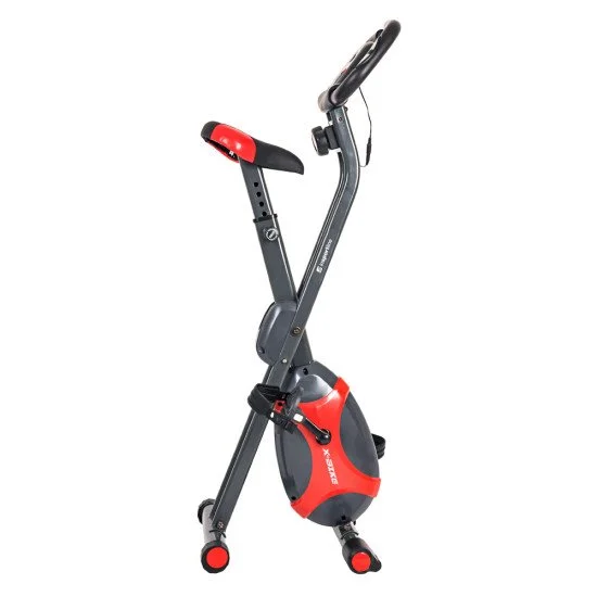 Велоергометър сгъваем inSPORTline Xbike - Сив - Червен