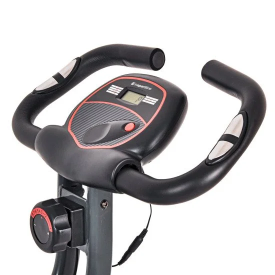 Велоергометър сгъваем inSPORTline Xbike - Сив - Червен