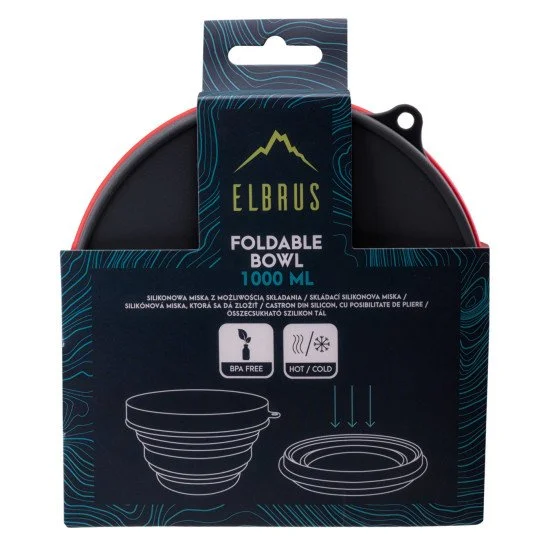 Сгъваема купа ELBRUS Foldbowl 1000 мл - Червен