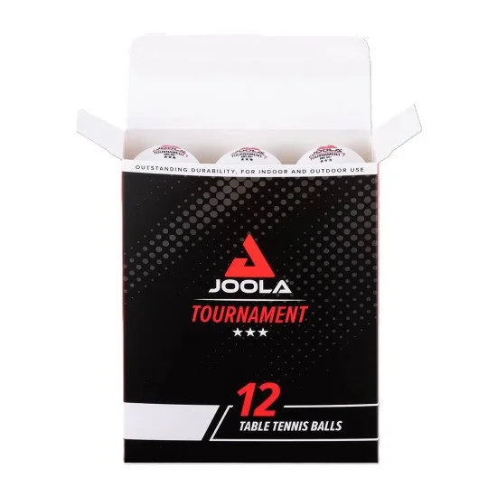 Топчета за тенис на маса JOOLA Tournament*** 40+ 12 броя - Бял