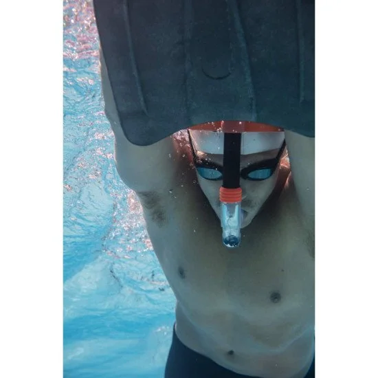 Тренировъчен шнорхел ZOGGS Centre LIne Snorkel - Черен-Оранжев
