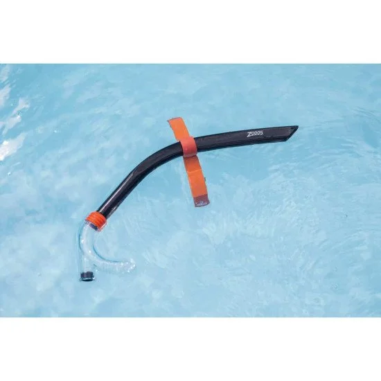 Тренировъчен шнорхел ZOGGS Centre LIne Snorkel - Черен-Оранжев