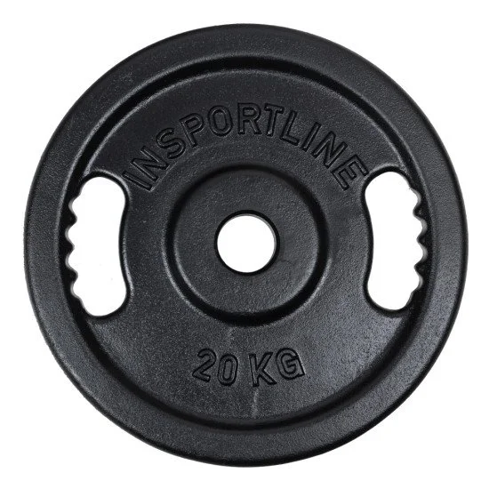 Олимпийски чугунен диск inSPORTline Castblack OL 20 кг Олимпийски чугунен диск inSPORTline Castblack OL 20 кг
