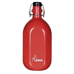 Алуминиева бутилка LAKEN Cuadrada 1 л - Червен