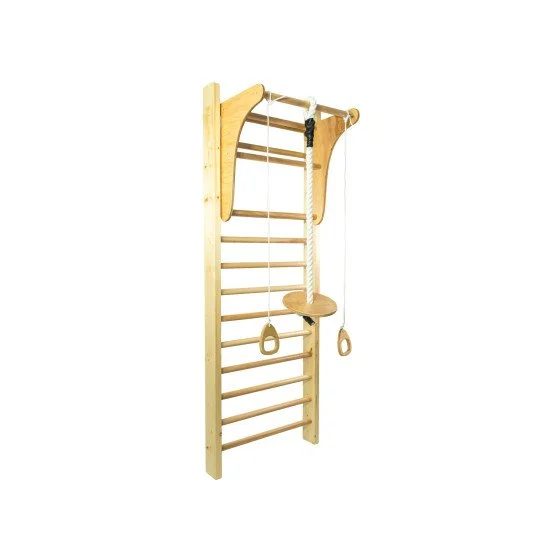 Букова шведска стена с аксесоари 4в1 YAKO Standard 220x80 см