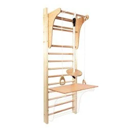 Букова шведска стена с аксесоари YAKO Standard 240x90 см