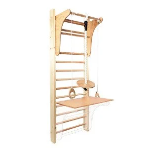 Букова шведска стена с аксесоари YAKO Standard 250x80 см