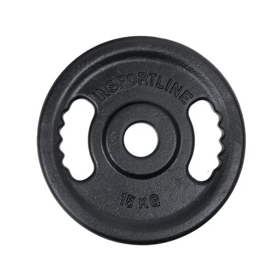 Олимпийски чугунен диск inSPORTline Castblack OL 15 кг Олимпийски чугунен диск inSPORTline Castblack OL 15 кг