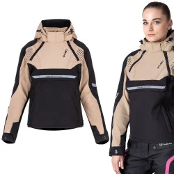 Дамско Softshell мото яке W-TEC Annorack Lady - Черен-Бежов