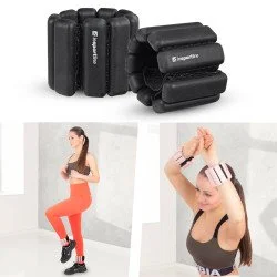 Регулируеми тежести за ръце и крака inSPORTline Brace 2 x 1 кг - Черен