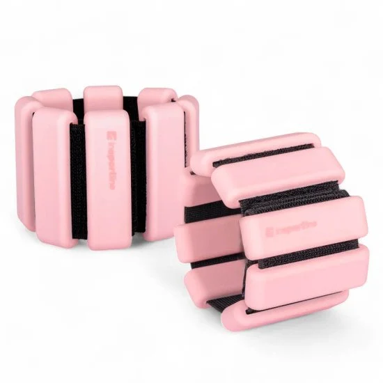 Регулируеми тежести за ръце и крака inSPORTline Brace 2 x 1 кг - Розов