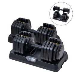 Комплект регулируеми дъмбели inSPORTline DuraBell 2x5-41 кг