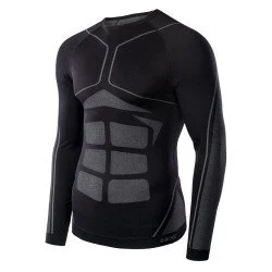 Мъжка термо блуза HI-TEC Buraz Top - Черен-Сив